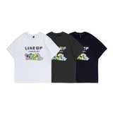 Men T Shirt Summer Casual Tops Men's Clothes Summer Wear Vintage Men's round Neck Short Sleeve Casual Loose Cartoon Dog Printed T-shirt