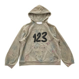 Rrr123 Hoodie Joint Name Fog Loose Hooded Sweater Distressed Contrast Color
