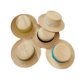 Straw Hat Flat Straw Hat Female Summer Sun-Proof Flat Brim Straw Beach Hat