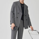 Double Brewed Seersucker Suit Autumn and Winter Suit Slim Fit Casual