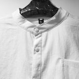 Men's Shirts Autumn Men's Stand-up Collar Slim Fit Casual Shirt