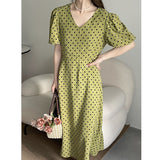 Kim Kardashian Marilyn Monroe Dress Summer French Style V-neck Dress