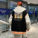 Tom and Jerry Hoodie Autumn and Winter Printing Coat Men's Hooded Loose Jacket