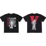 Vlone Friends Men's Casual Fashion Short Sleeve Men's and Women's Tshirt
