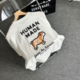 Human Made T-shirt Jarre Aero Bull Pattern Slub Cotton Pocket Embroidery Loose Couple