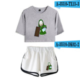 Dreamwastaken Men's Novelty Hoodies Dream Merch Shirt Printed Sexy Navel Exposed T-shirt Shorts Set