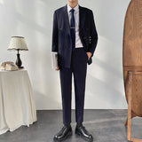 Double Brewed Seersucker Suit Leisure Suit Men's Suits