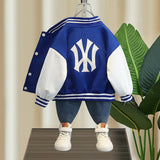 Toddler Boys Jackets Boys Autumn Clothing Baseball Uniform Jacket Children