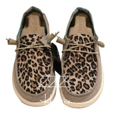 Cow Print Hey Dude Shoes Leopard Print Low-Top Shoes Women's Casual Shoes