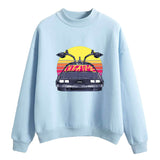 Back to the Future Costume Autumn and Winter Couple Wear Cartoon Printed Loose Sweatshirt