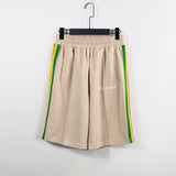 Palm Angels Vintage Rainbow Ribbon Striped Casual Shorts