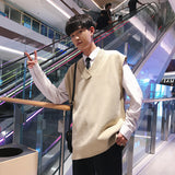 Men's Sweater Knitted Slicing Sweater Vest