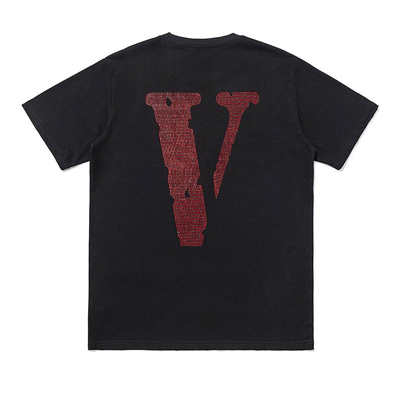 Vlone Men and Women Couple Personality Fashion plus Size Retro Sports Short Sleeve Tshirt