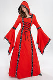 Vintage Empire Waist Dress Long Vintage Women's Dress with Bell Sleeves