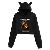 In Memory of Kobe Hoodie Kobe Peripheral Printing Casual Women Navel Cat Ear Sweater