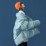 Men's Autumn Winter Coat Stand Collar Loose Short Cotton Jacket