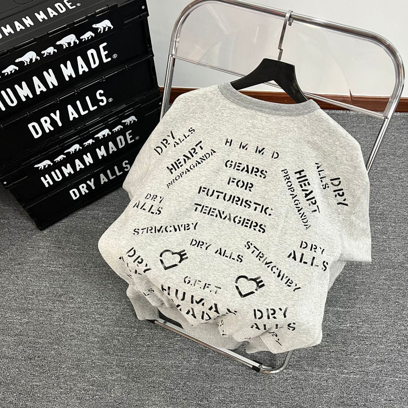 Human Made Sweatshirt Cute Pattern Brushed Hoody Loose