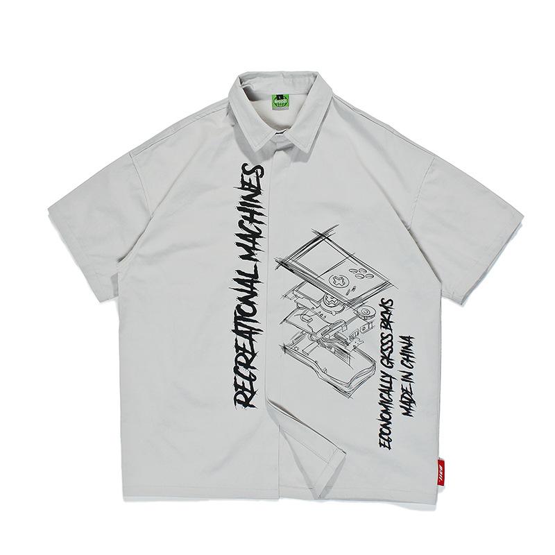 Men T Shirt Summer Casual Tops Men's Clothes Summer Wear Retro Men's round Neck Short Sleeve Casual Loose Letters Printed Shirt Fashion