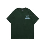 Men T Shirt Summer Casual Tops Men's Clothes Summer Wear Vintage Men's round Neck Short Sleeve Casual Cartoon Printed T-shirt