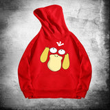 Men and Women Pokemon Pikachu Hoodie Pokémon Psyduck Hooded Sweater