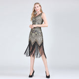 The Great Gatsby Daisy Dress Vintage Women's Sequined Dress Bridesmaid Dress
