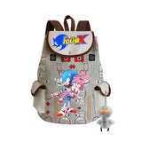 Sonic Backpack Hedgehog Sonic Backpack Cute Pattern Drawstring Backpack