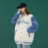 Dodgers Letter Man Jacket Outfit Senior Jackets Varsity Baseball College Coat Baseball Uniform Couple Wear Spring Loose Jacket