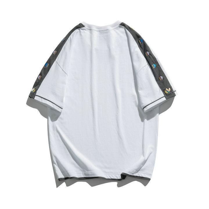 Men T Shirt Summer Casual Tops Men's Clothes Summer Wear Vintage Men's Short Sleeve Casual Loose Multicolor Printing Fake Two-Piece T-shirts