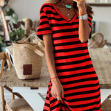 Women Dress Summer Loose Printed Skirt Dress