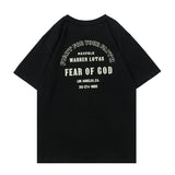 Fog Essentials Tshirts Fog Short Sleeve Fear Of God Printed High Street T-shirt Men & Women Trendy