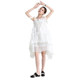 Fairy Dress Summer Sling Irregular Cake Dress Mesh Lace Pleated Fairy First Love Dress