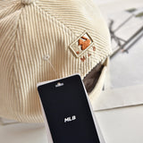 Yankee and Dogers Baseball Cap Autumn and Winter New Letter Embroidery Corduroy Baseball Cap