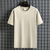 Men's T-Shirt Summer round Neck Solid Color T-shirt
