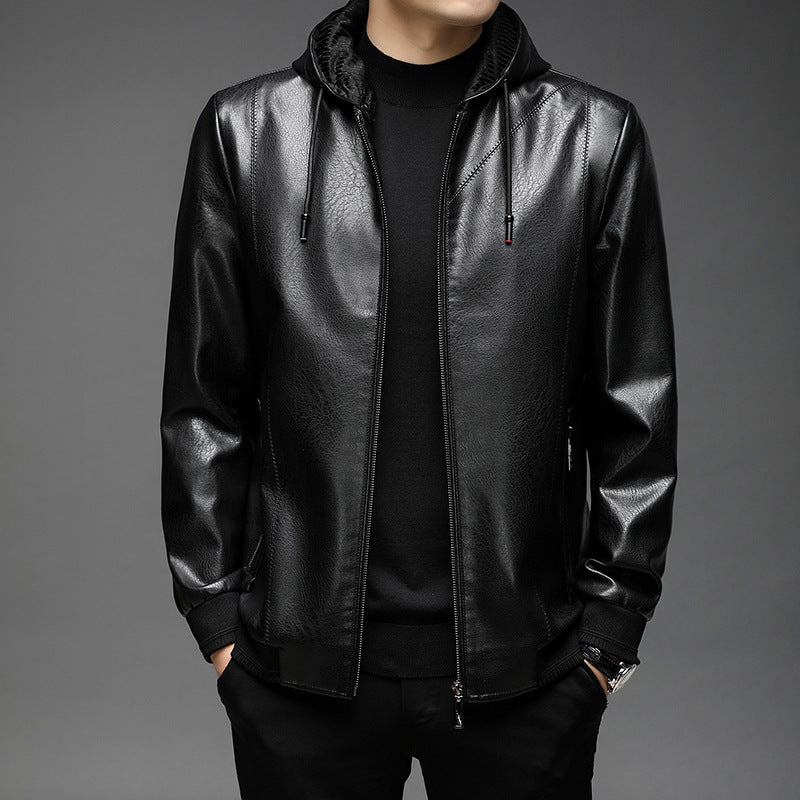 Bane Coat Hooded Leather Jacket