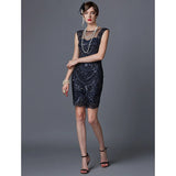 The Great Gatsby Dresses Vintage Sequin Dress See-through Sexy Dress