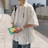 Men's Shirts Summer Men's Casual Oversized Short Sleeve Shirt Loose