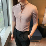 Men Shirts Summer Men's Half Sleeve Shirt Embroidered Shirt