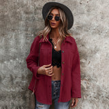 Beth Dutton Outfits Long Sleeve Thick Sweater Long Sleeve Warm Autumn and Winter Women's Cardigan Fleece Shirt