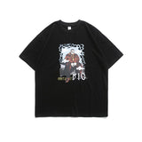 Men T Shirt Summer Casual Tops Men's Clothes Summer Wear Vintage Men's round Neck Short Sleeve Casual Loose Hip Hop Character Print