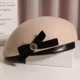 Kentucky Derby Hats Female Autumn and Winter Woolen Beret
