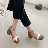 Nude Block Heel Sandals
