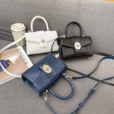 Jackie Kennedy Bag Stone Pattern Square Bag Women's Handbag