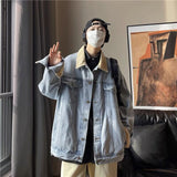 Denim Shirts Denim Jacket Men's Loose Spring and Autumn Workwear Jacket