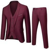 Seersucker Suit Suit Men's Slim Three-Piece Business Wear
