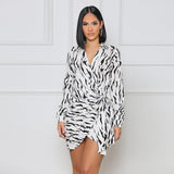 Black and White Dress Black and White Striped V-neck Comfort and Casual Dress