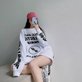 We11done Hoodie Letter Logo Printing Spot Loose Casual Men's and Women's round Neck Sweater