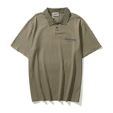 Essentials Polo Shirt Fog Fear of God Lapel T-shirt