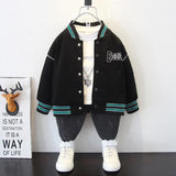 Toddler Boys Jackets Boys' Coat Spring and Autumn Baseball Uniform