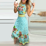 Women Bohemian Dress Women's Sexy Slim Fit Two-Piece Suit