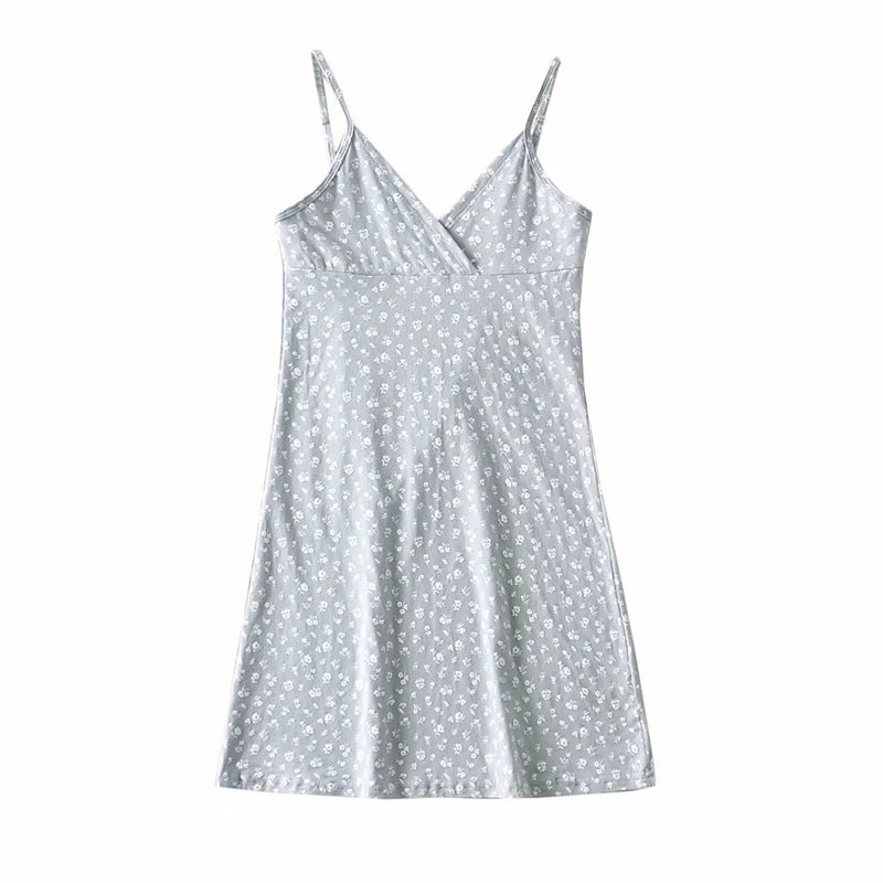 Kim Kardashian Marilyn Monroe Dress Summer Floral Dress Slim Fit V-neck Skirt with Shoulder Straps